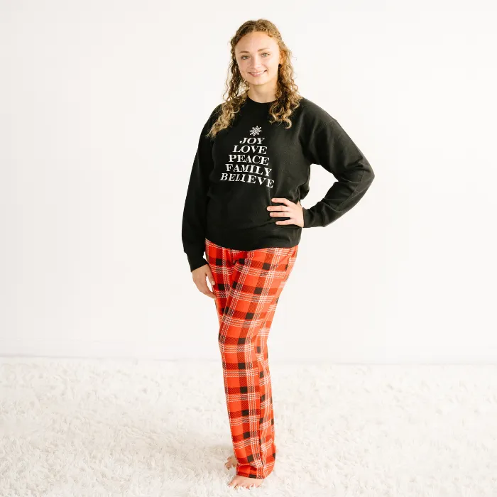 Adults’ Unisex Lounge Pants - Red Plaid