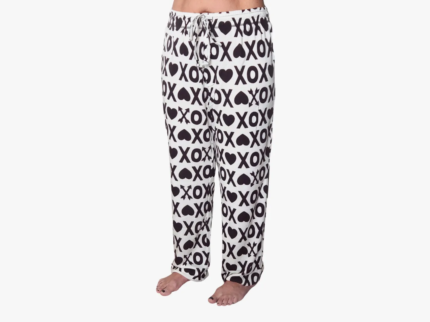 Adults’ Unisex Lounge Pants - White XOXO