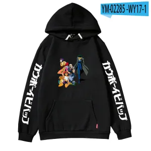 Anime Cowboy Bebop Hoodies Casual Pullovers Oversized Streetwear Sweatshirts