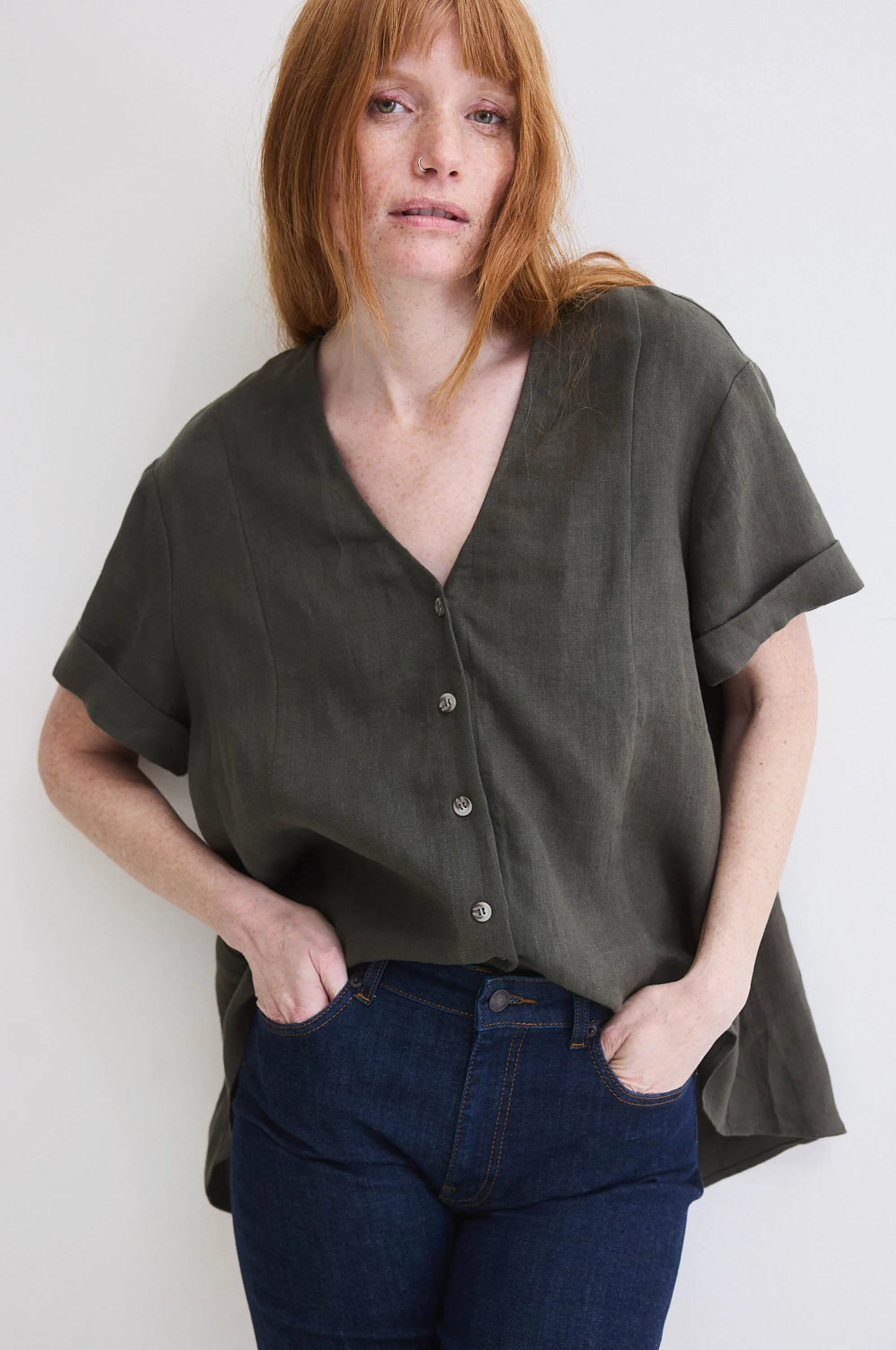 Drifter Oversized Linen Top