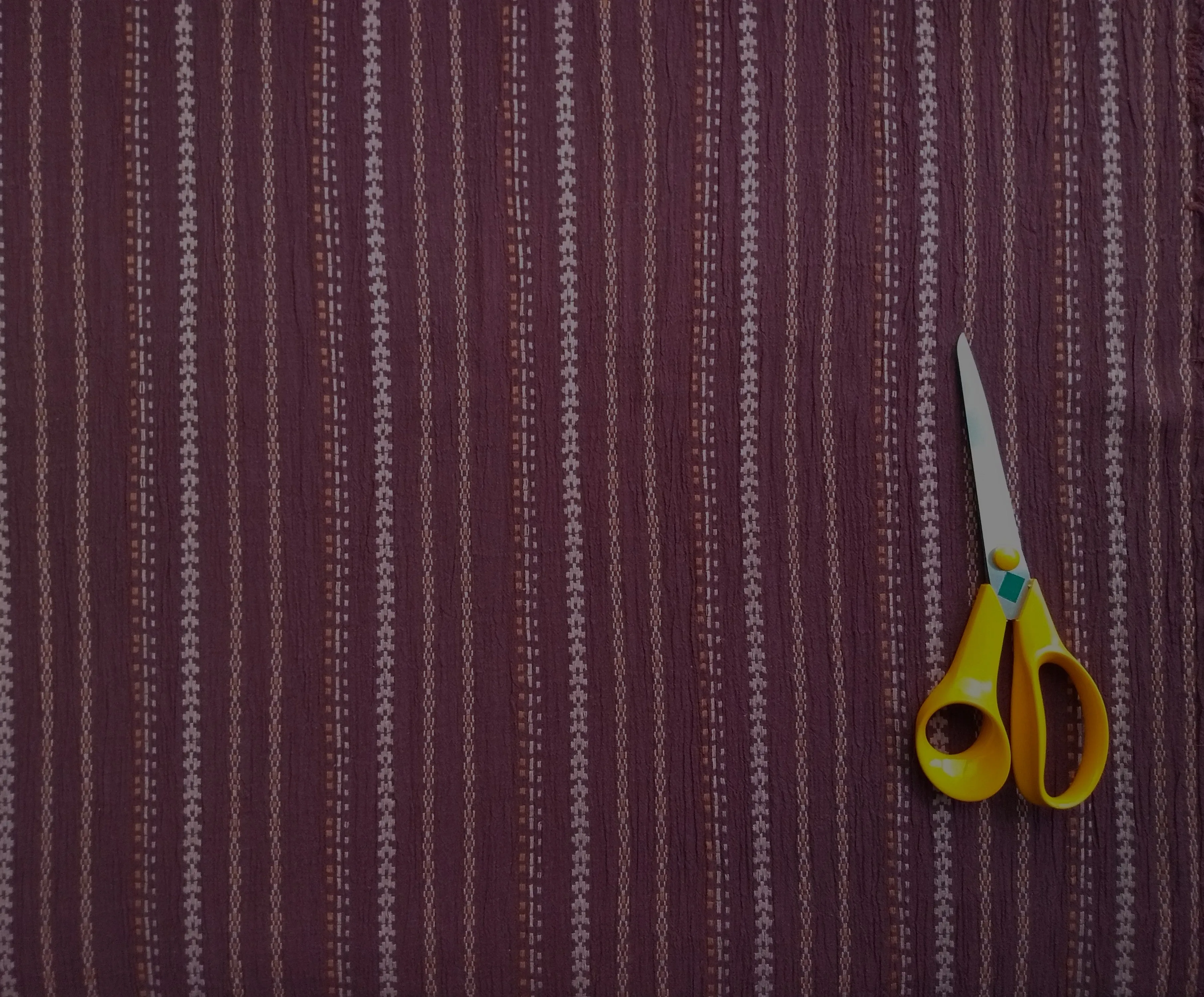 Embroidered Cotton Gauze / Aubergine