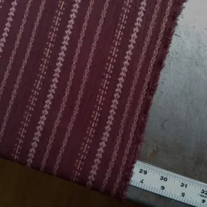 Embroidered Cotton Gauze / Aubergine