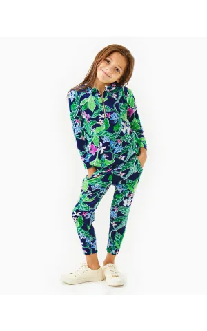 Girls Little Skipper Velour Popover Untamed
