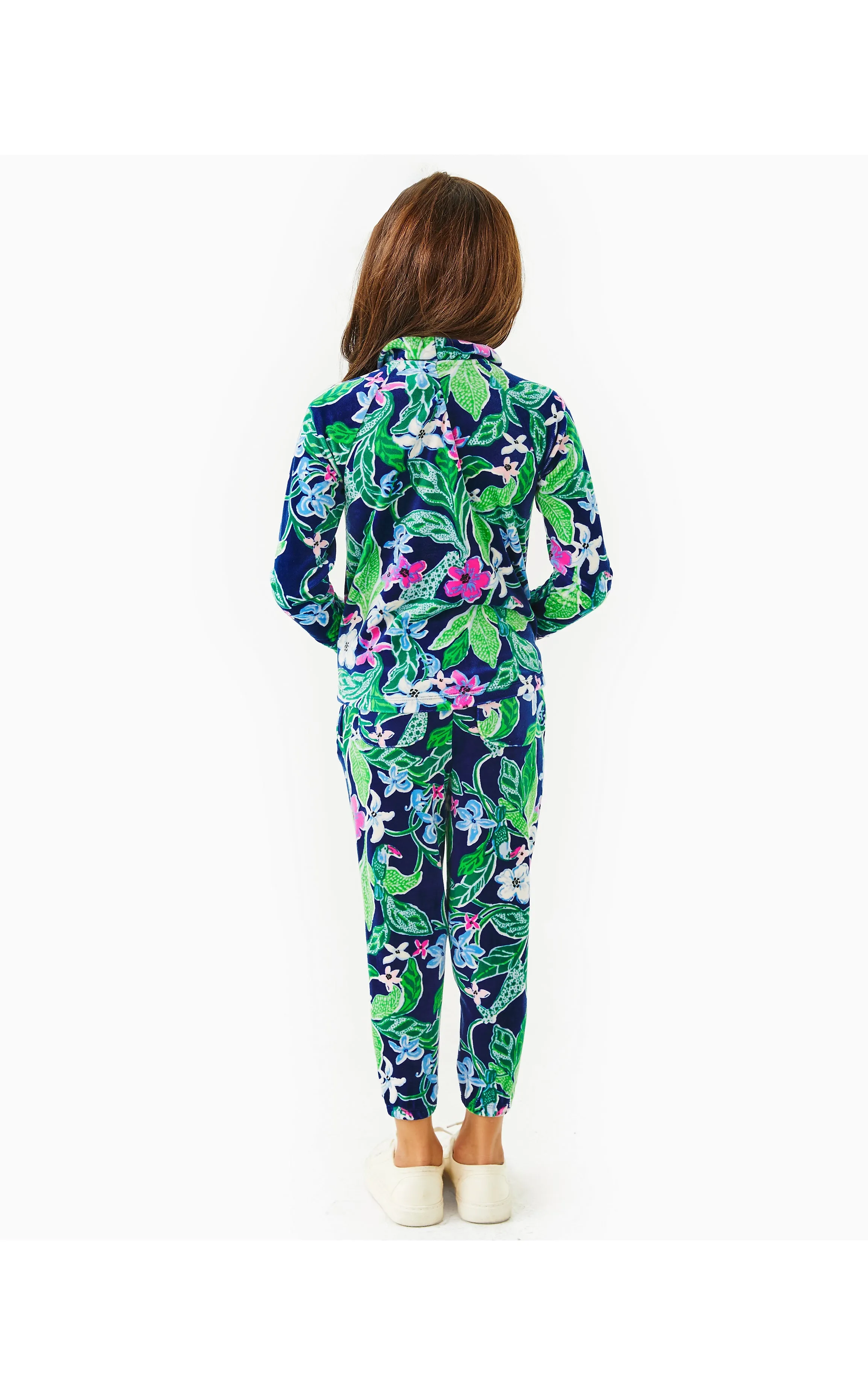 Girls Little Skipper Velour Popover Untamed