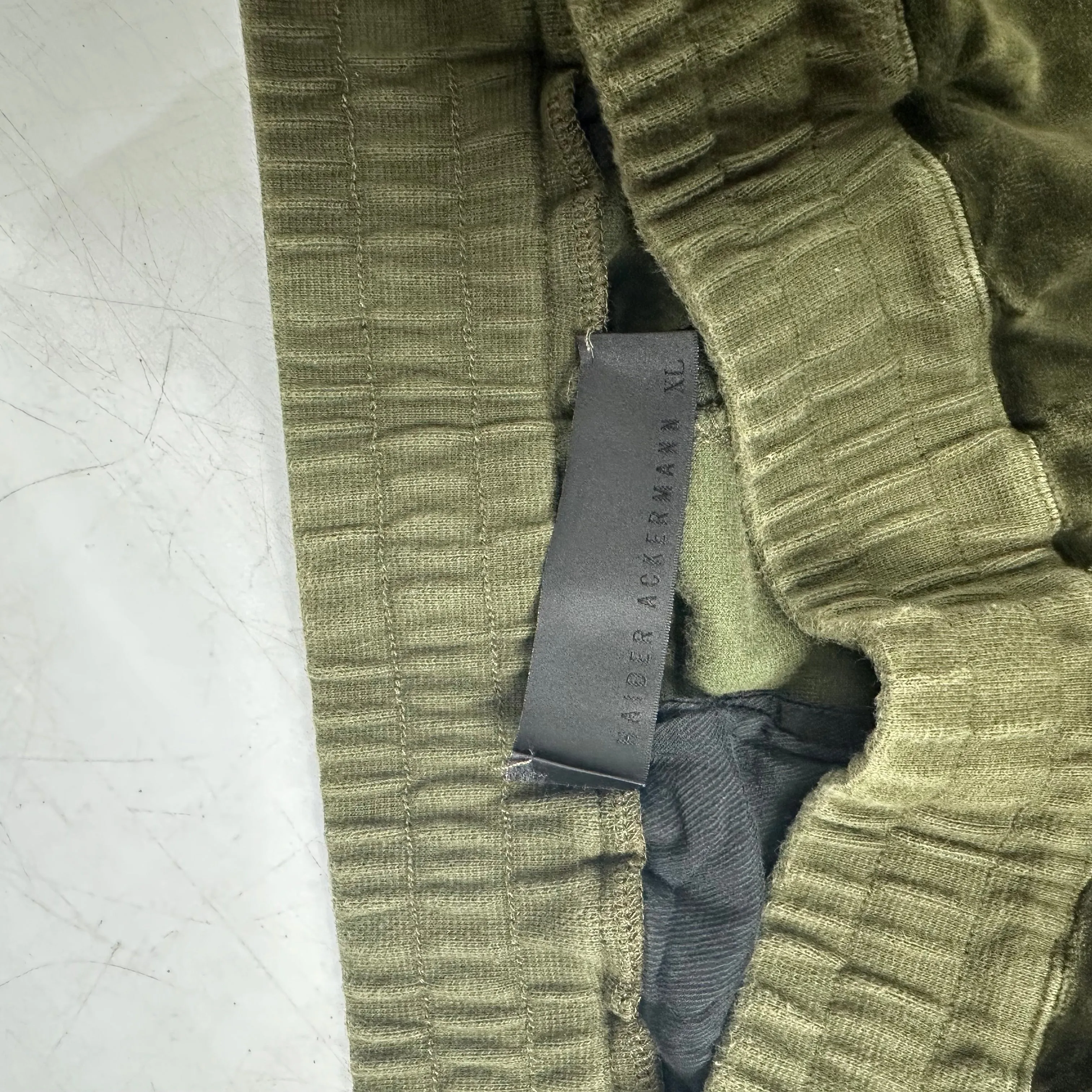 Haider Ackermann Forest Green Velvet Lounge Pants