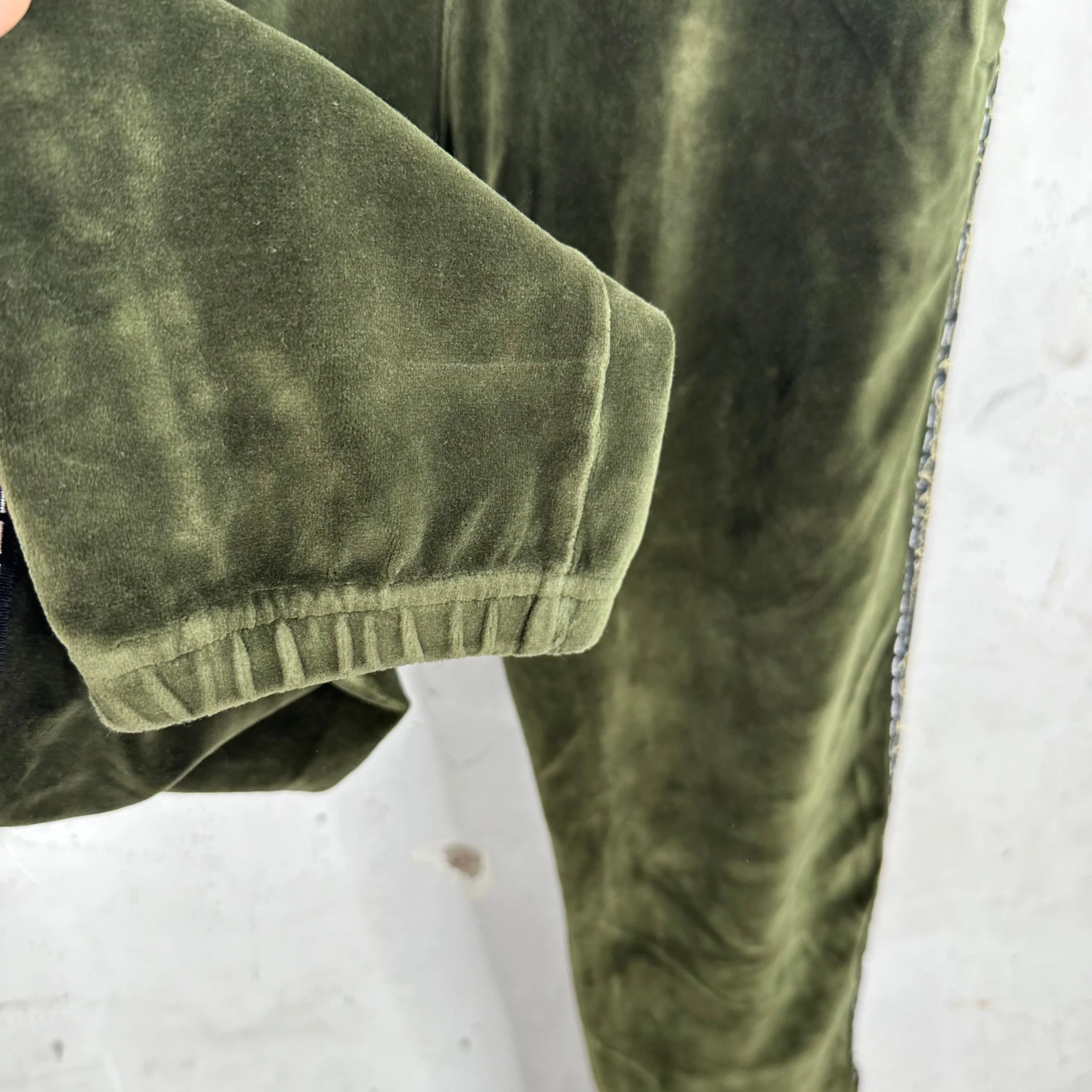 Haider Ackermann Forest Green Velvet Lounge Pants