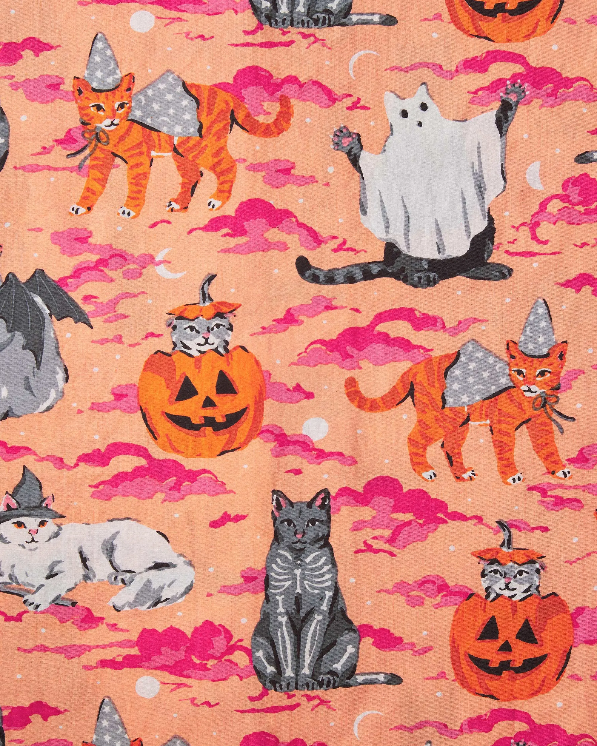 Halloween House Cats - Sleep Shirt - Jack O' Lantern
