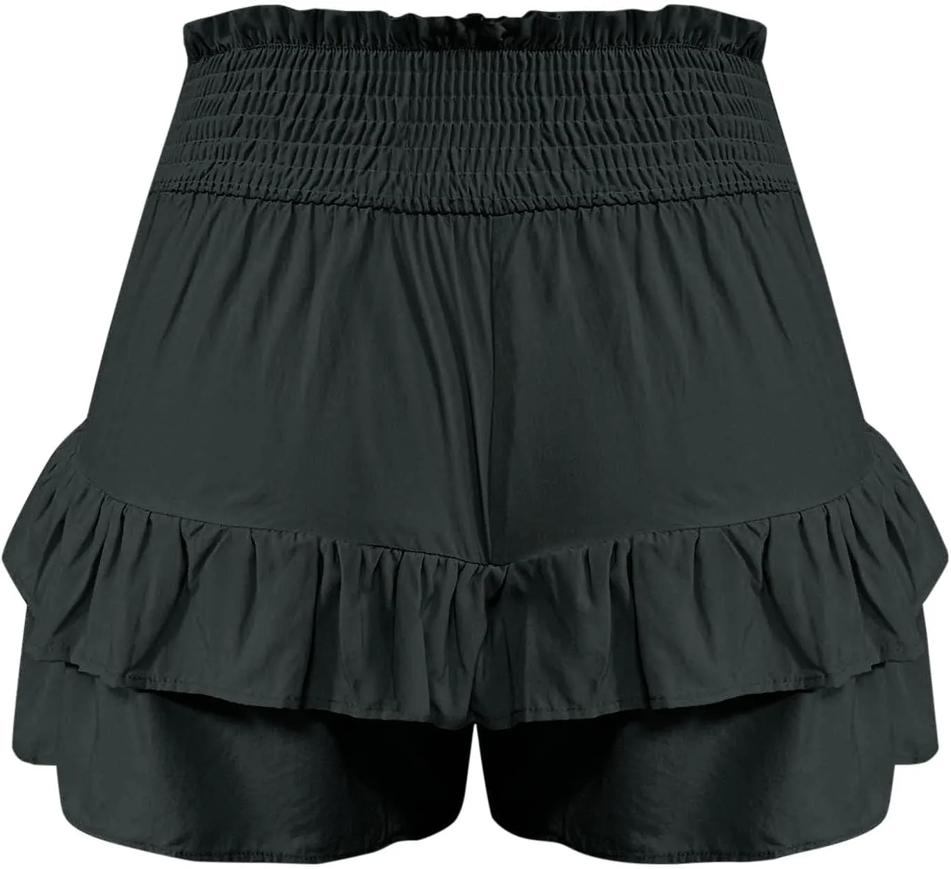 Kubbon Womens Flowy Shorts Pleated High Waisted Shorts Casual Ruffle Tiered Skorts Workout Jogger Pants Trendy Y2K Outfits