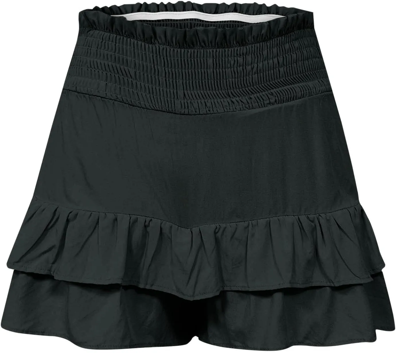 Kubbon Womens Flowy Shorts Pleated High Waisted Shorts Casual Ruffle Tiered Skorts Workout Jogger Pants Trendy Y2K Outfits