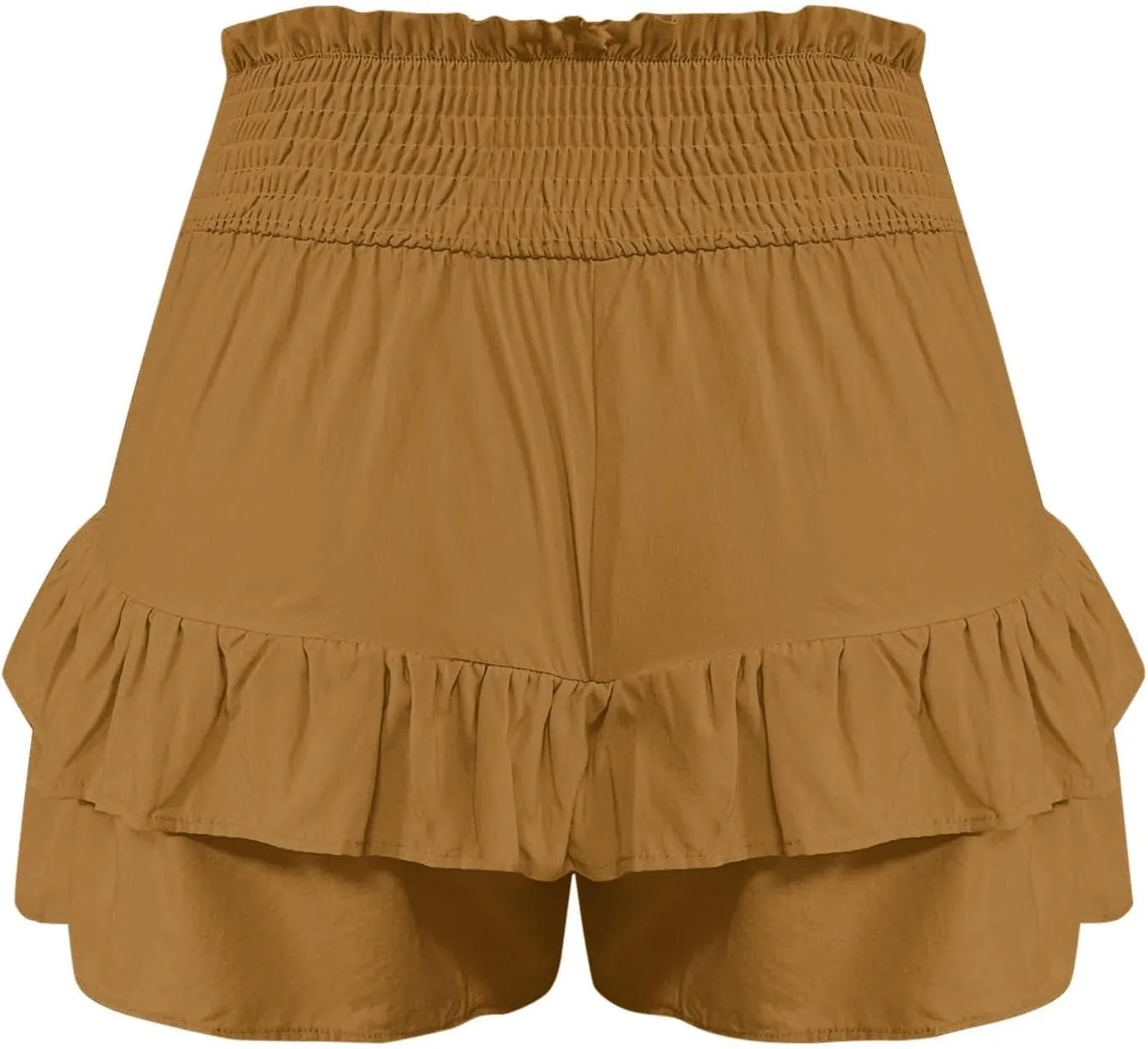 Kubbon Womens Flowy Shorts Pleated High Waisted Shorts Casual Ruffle Tiered Skorts Workout Jogger Pants Trendy Y2K Outfits