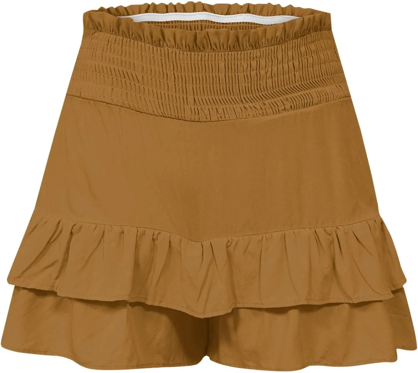 Kubbon Womens Flowy Shorts Pleated High Waisted Shorts Casual Ruffle Tiered Skorts Workout Jogger Pants Trendy Y2K Outfits