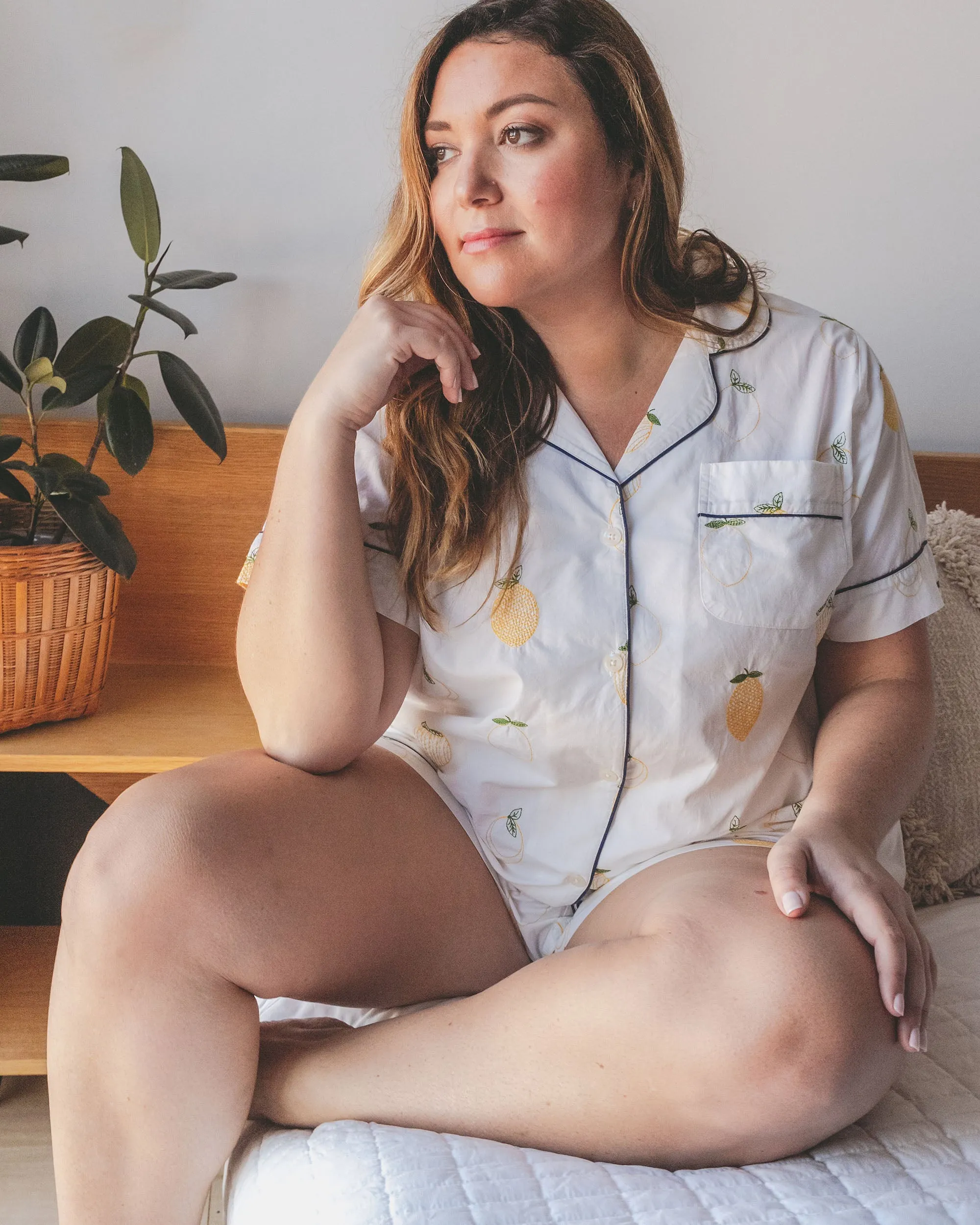Lemon Drop - Short PJ Set - Cloud