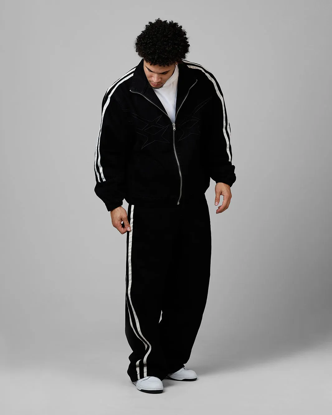 Loiter Track Star Denim Jeans Black