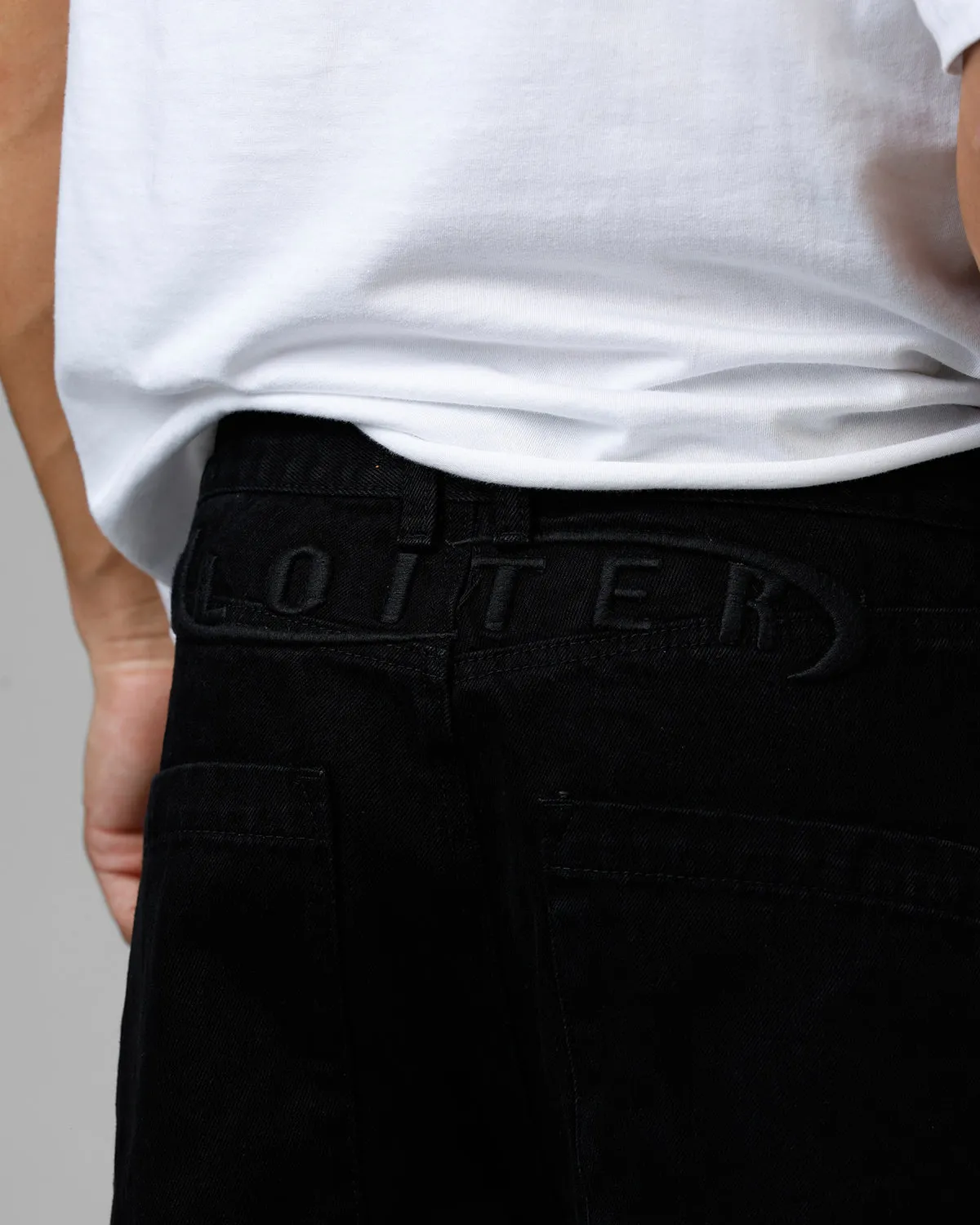 Loiter Track Star Denim Jeans Black