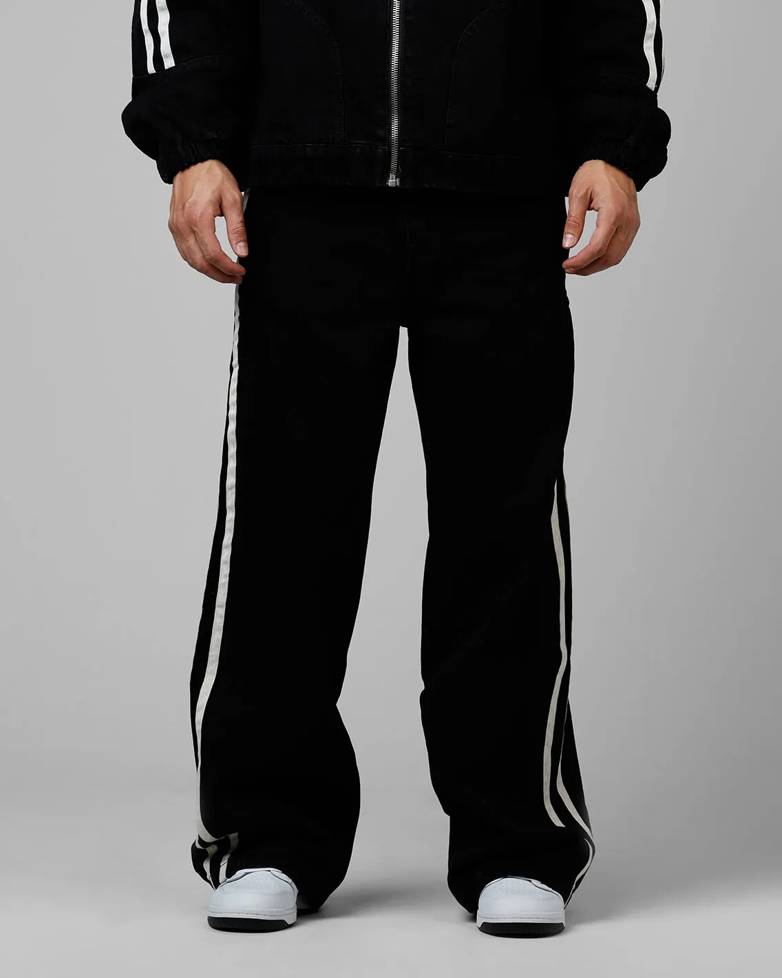Loiter Track Star Denim Jeans Black