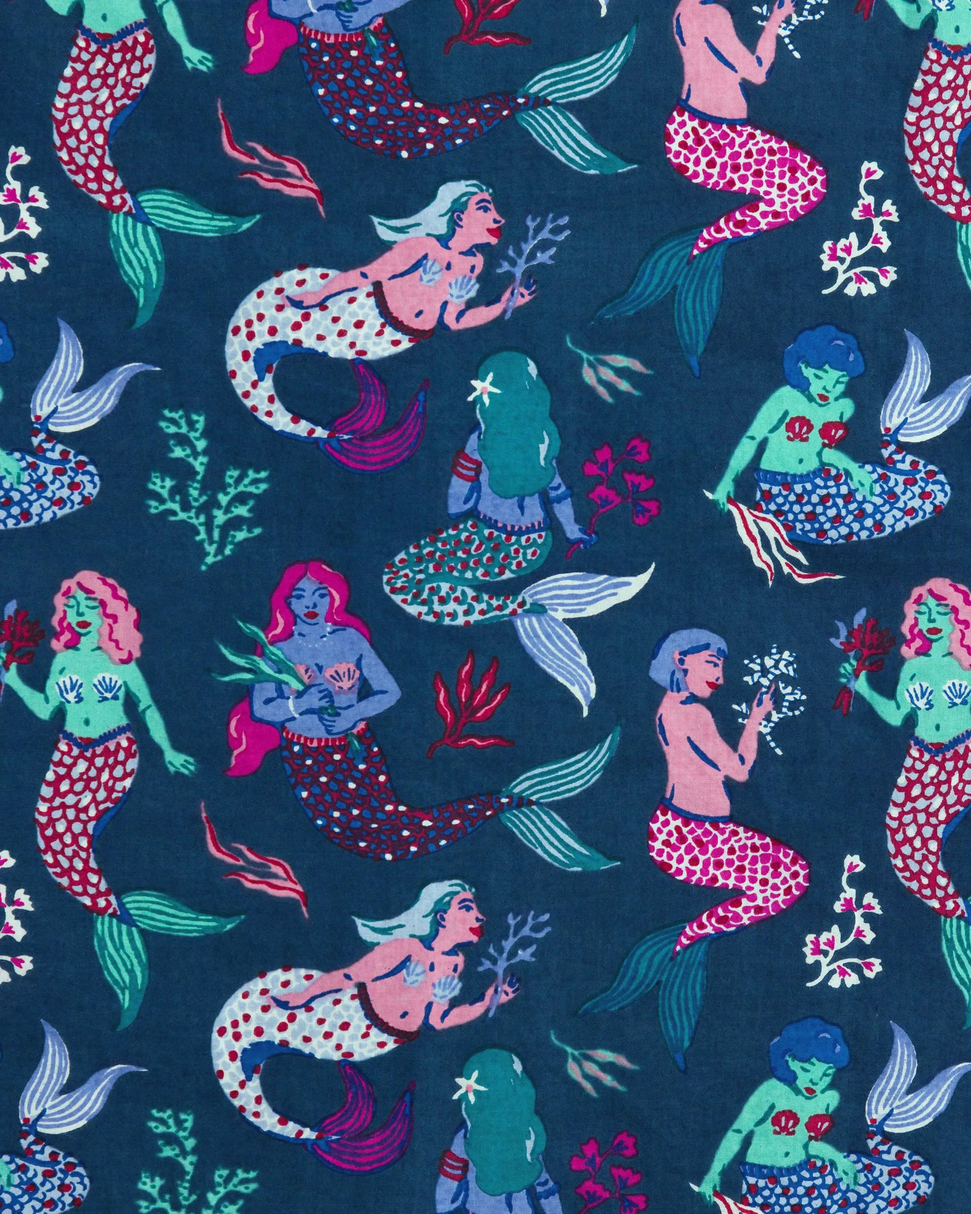 Mythical Mermaids - Sleep Shirt - Shoreline Blue