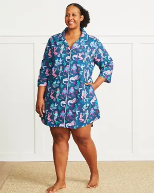 Mythical Mermaids - Sleep Shirt - Shoreline Blue