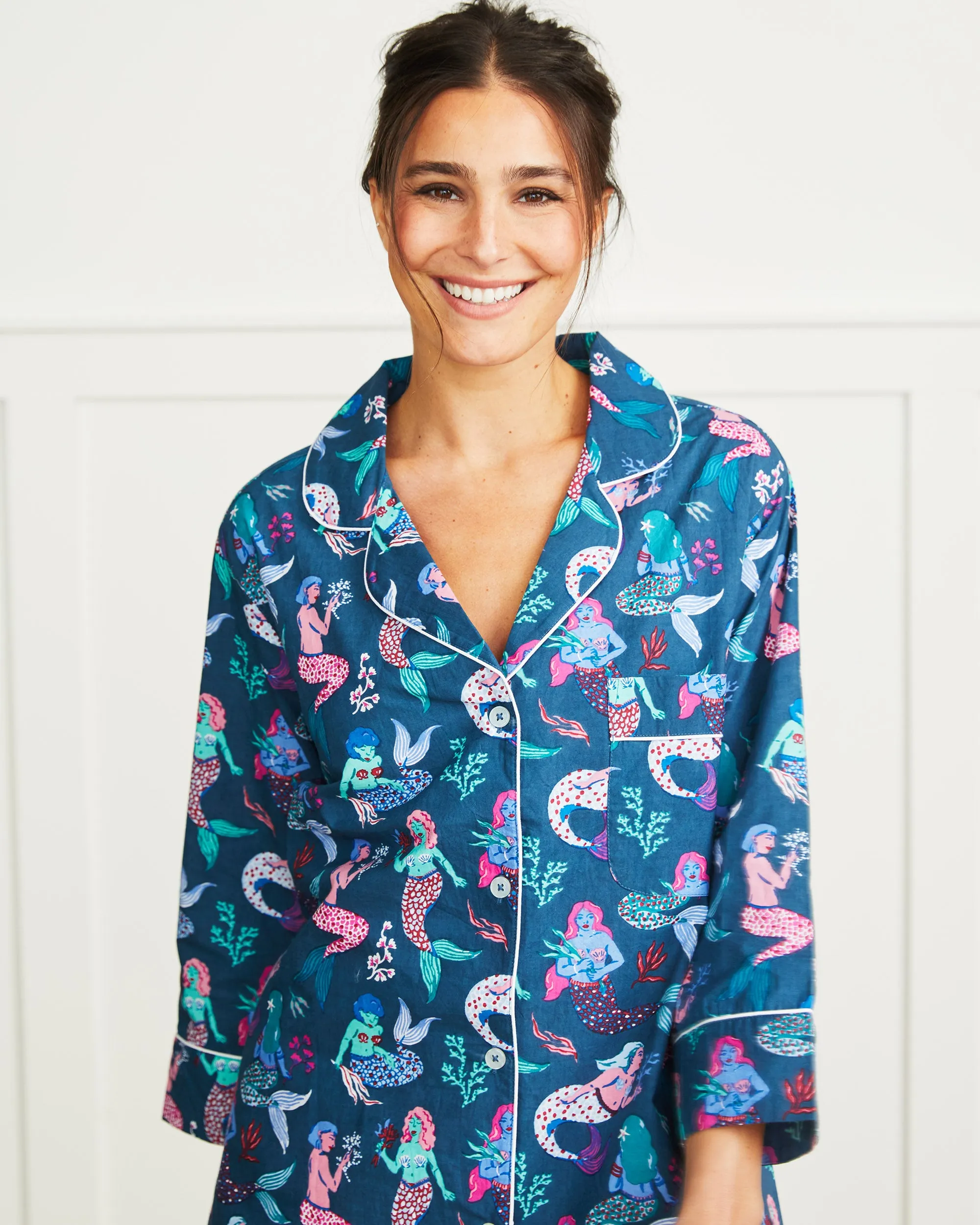 Mythical Mermaids - Sleep Shirt - Shoreline Blue