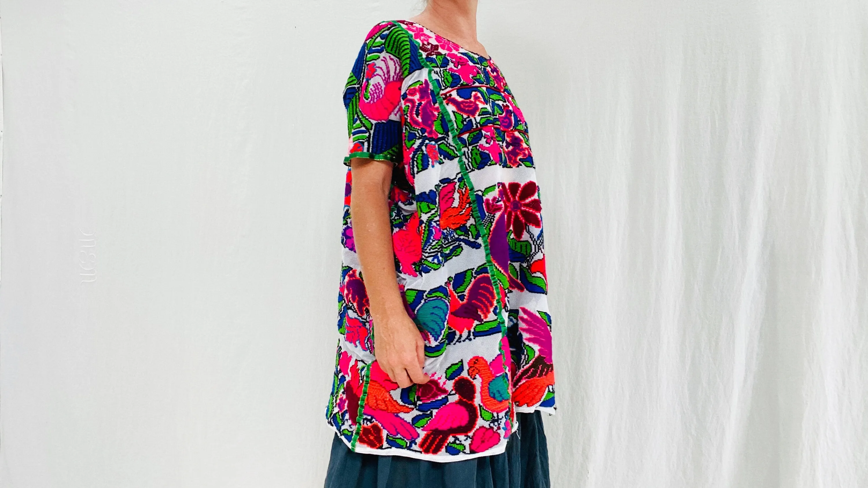 Oaxacan Huipil. Hand Embroidered. Nasavi Mixteco. Guerrero, Mexico.