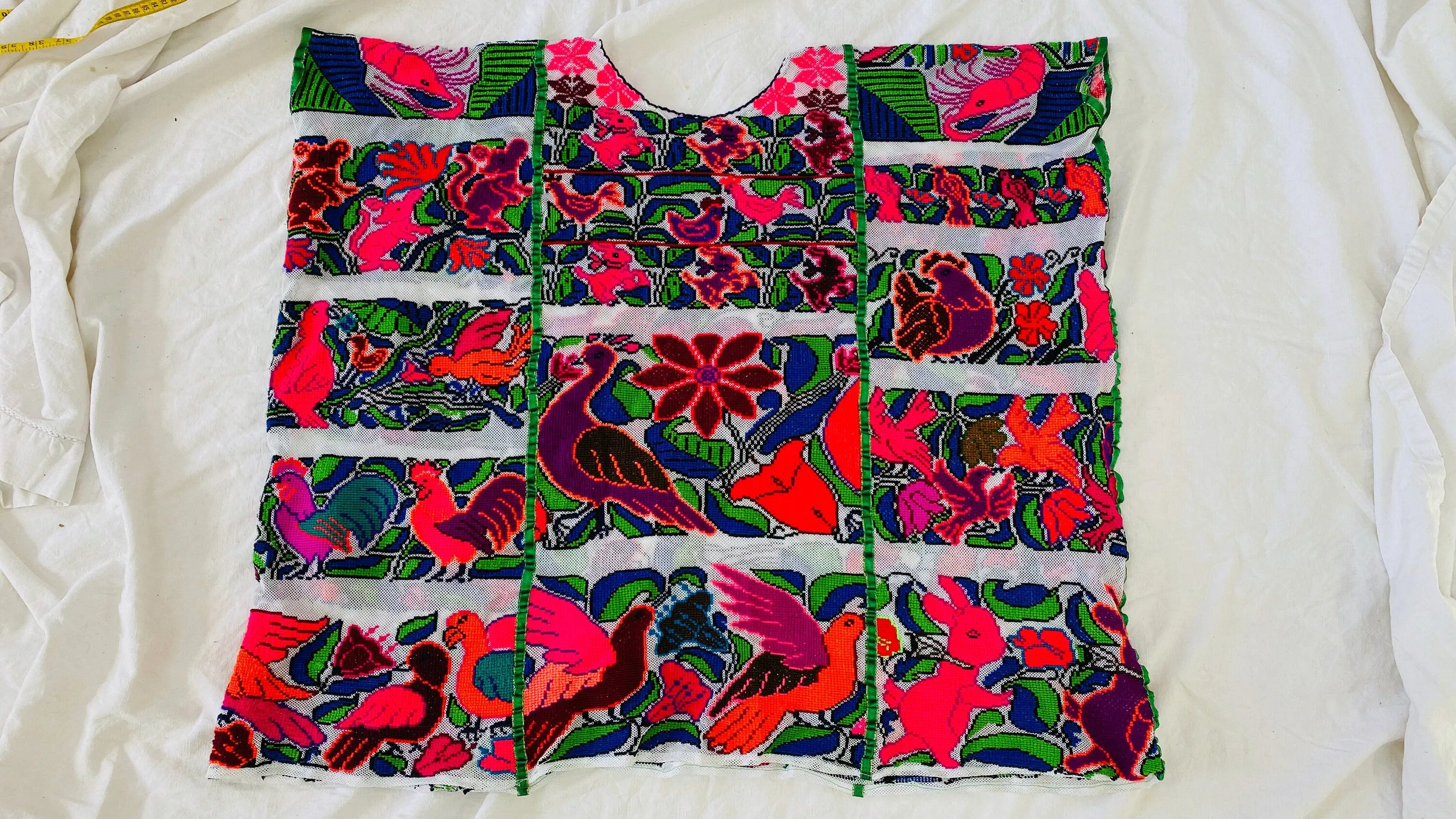 Oaxacan Huipil. Hand Embroidered. Nasavi Mixteco. Guerrero, Mexico.