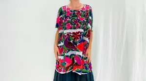 Oaxacan Huipil. Hand Embroidered. Nasavi Mixteco. Guerrero, Mexico.