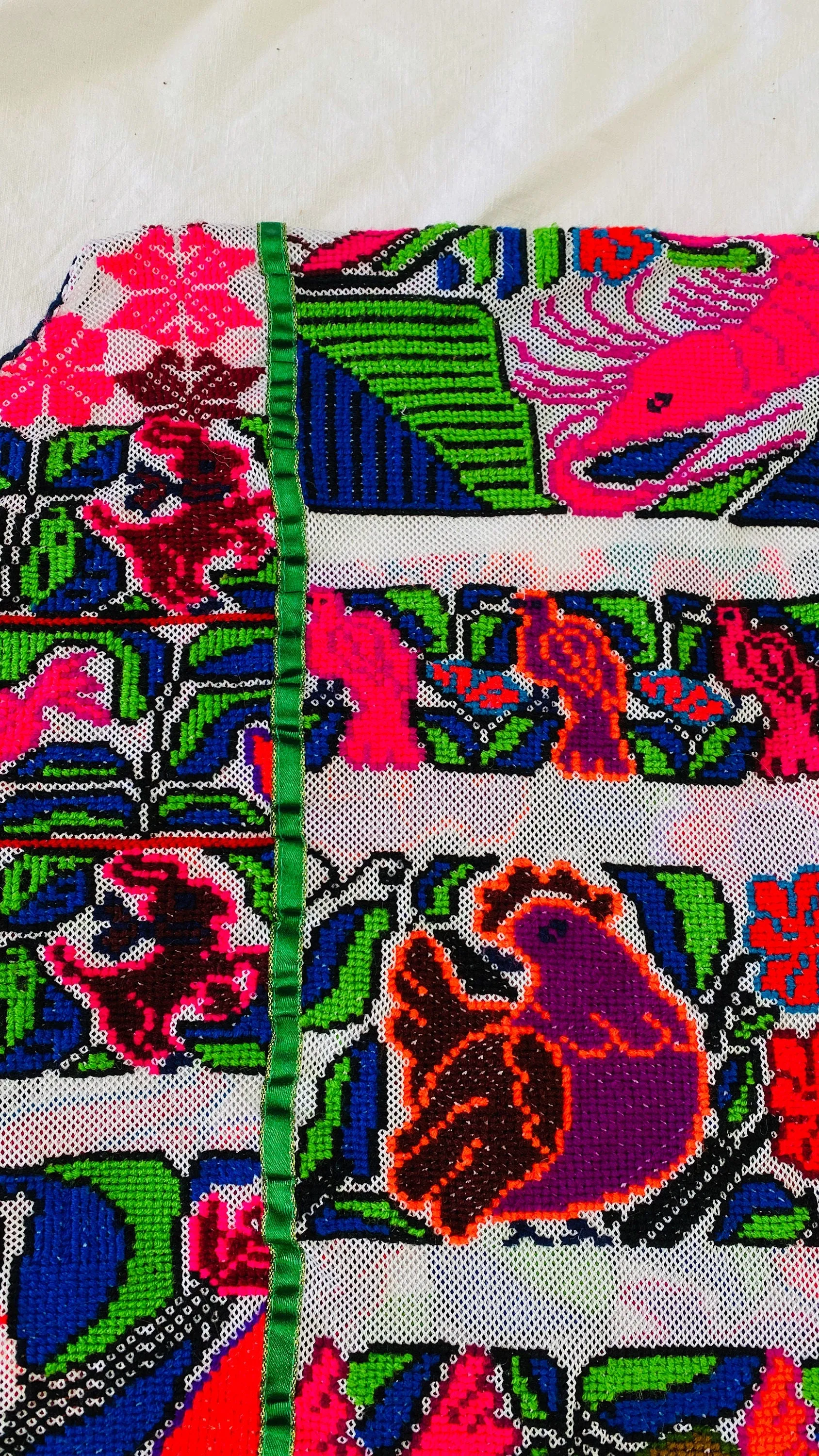 Oaxacan Huipil. Hand Embroidered. Nasavi Mixteco. Guerrero, Mexico.