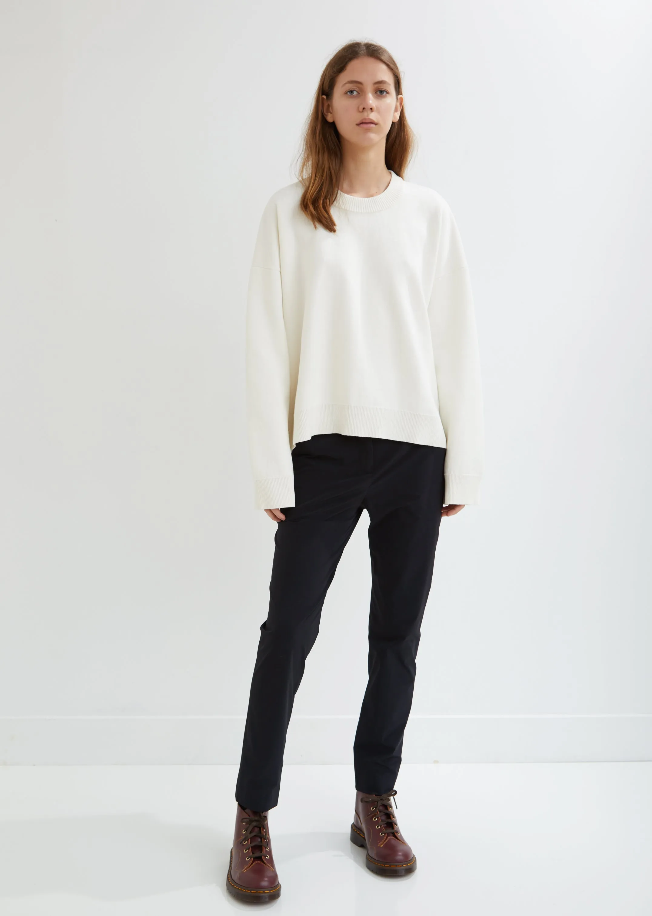 Oversized Cotton Side Zip Sweater