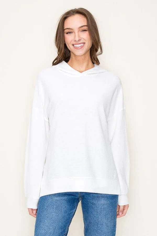 Pink Berry Cloudy Knit Hoodie