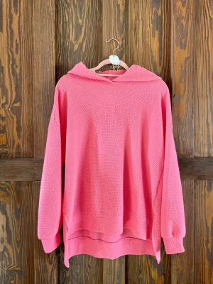 Pink Berry Cloudy Knit Hoodie