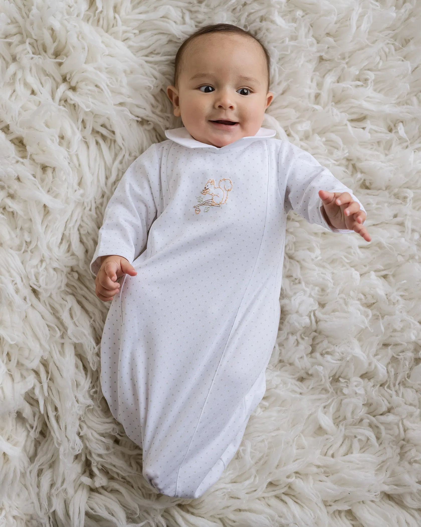 Pointed Collar Little Squirrel Gown