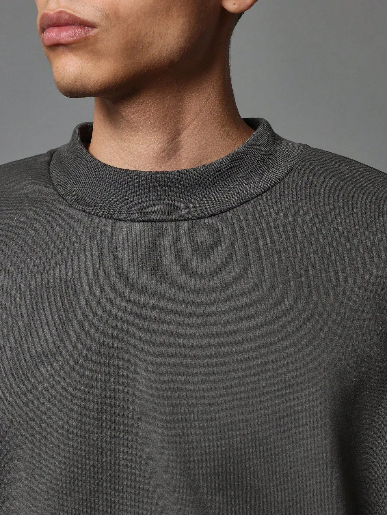 Regular Fit Quarter Sleeve Essential Sweatshirt
