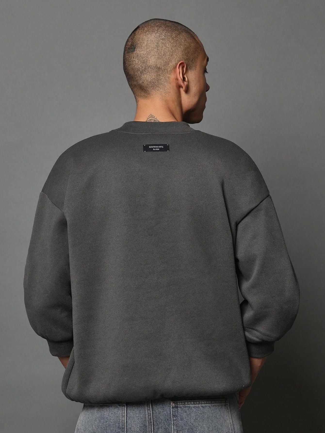 Regular Fit Quarter Sleeve Essential Sweatshirt