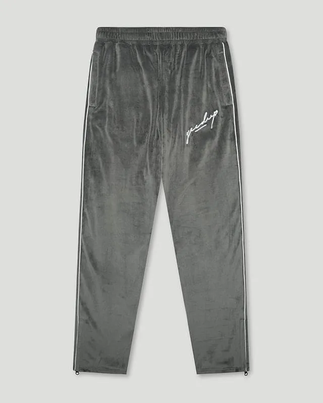 Signature Velour Trackpants Grey