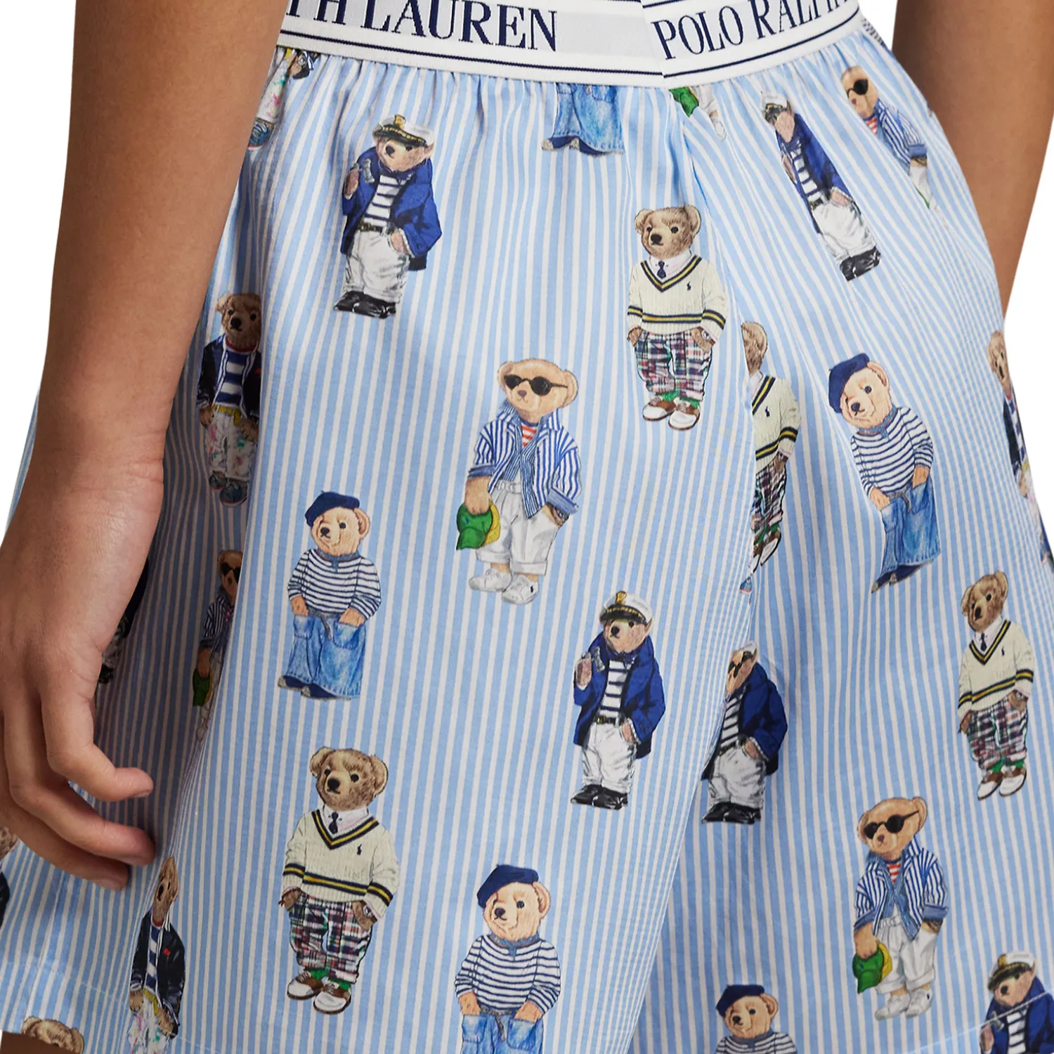 Sleep Boxer Allover Bear (Oxford Blue)