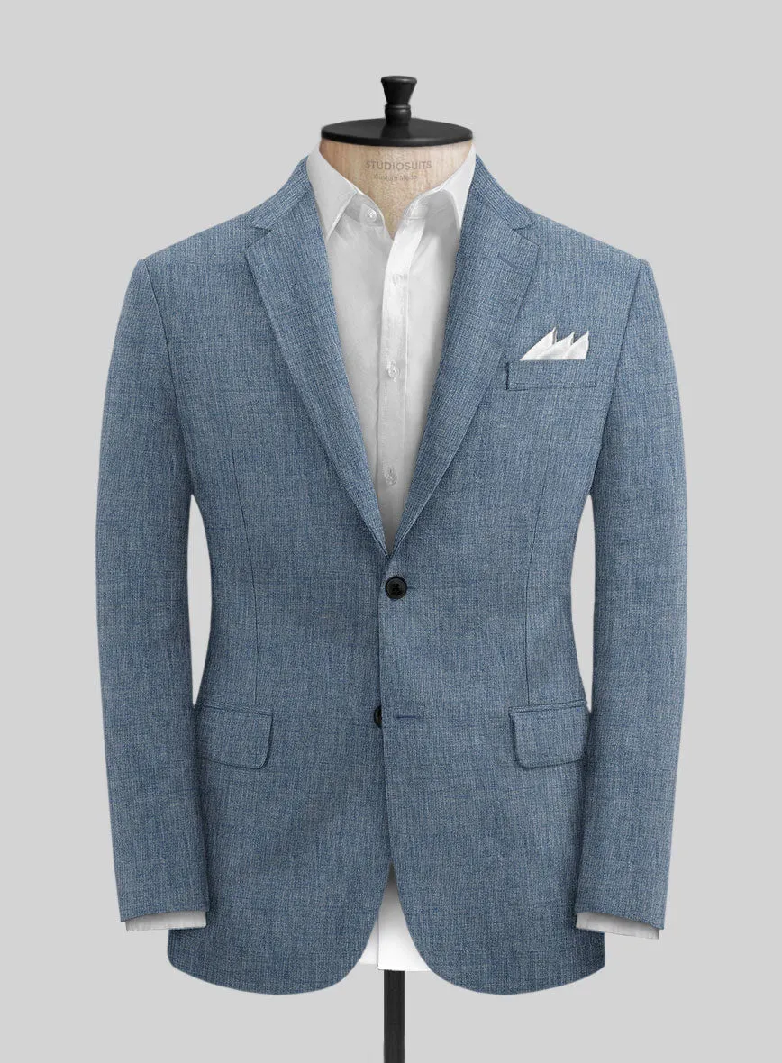 Stylbiella Spring Blue Linen Suit