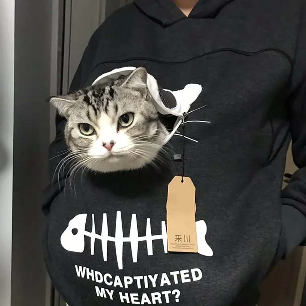 Sweatshirt Cat Lovers Hoodie Kangaroo pocket