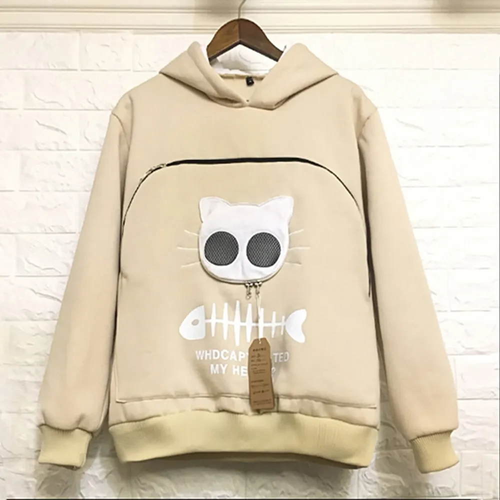Sweatshirt Cat Lovers Hoodie Kangaroo pocket